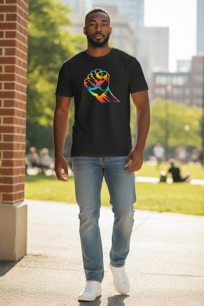 Black gay pride tee shirt