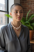 Cream pearl necklace