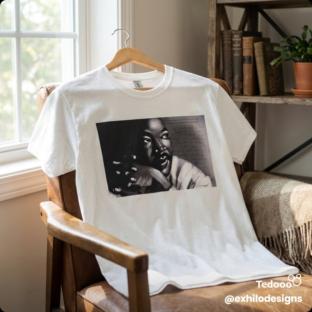 White tee-shirt with MLK
