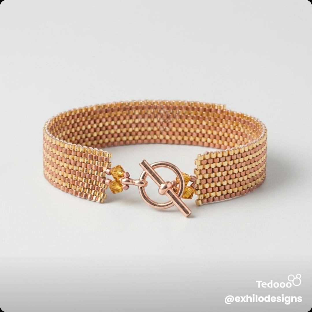 Woven Mesh Toggle Bracelet