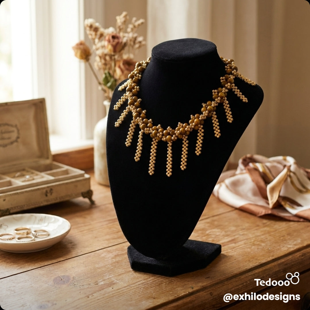 Fringed Beaded Necklace