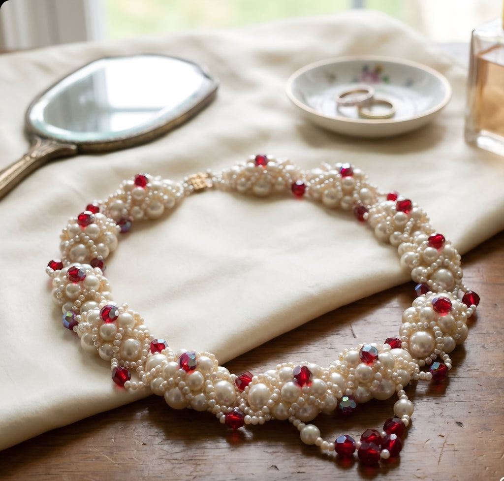Cream pearl necklace